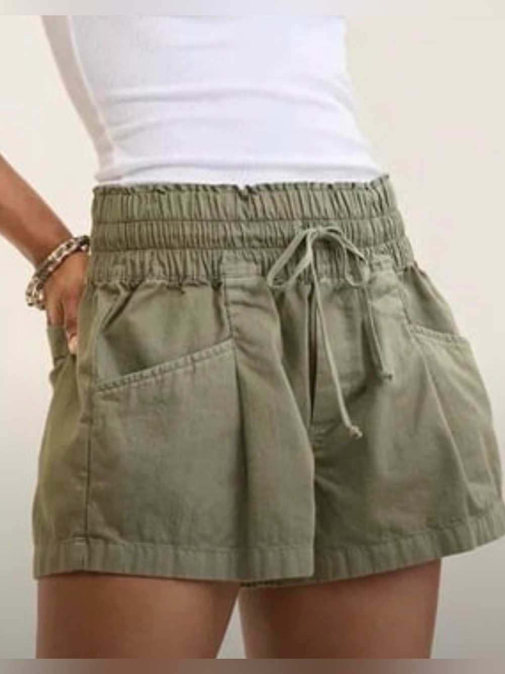 Aerie boho short-Olive fun